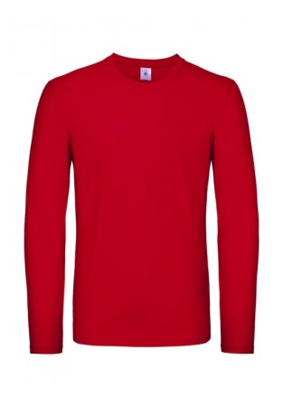 Μακρυμάνικο μπλουζάκι ανδρικό (B&C Ε150 LSL) κόκκινο